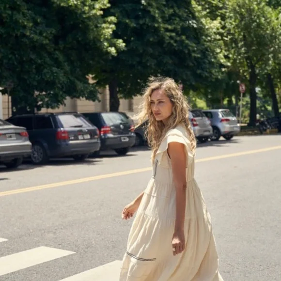 Trim Detailed Midi Dress - Picture 2 of 5